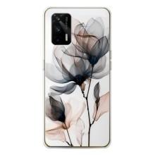 Чехол с цветочным принтом на ДжиТи 5Джи (Цветы на белом)