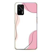 Чехол цветочный дизайн для Realme GT 5G – Розовый фон