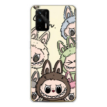 Чехол с Лабубу на Realme GT 5G – Коллаж Лабубу