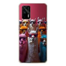 Чехол с принтом стильные животные для ДжиТи 5Джи (Ламы в очках)