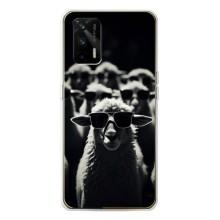 Чехол с принтом стильные животные для ДжиТи 5Джи (Овечка в очках)