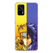 Купить Чехлы на телефон с принтом Anime для Realme GT 5G – Naruto Vs Sasuke