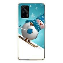 Новогодние Чехлы для ДжиТи 5Джи (VPrint) (Снеговик на лыжах)
