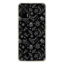 Новогодние, Праздничные Чехлы для Realme GT 5G - 2024 год (Новогодний фон)