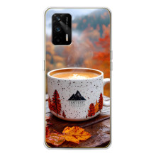 Чехол с уникальным дизайном «Осень с кофе» для Realme GT 5G – Кофе на природе