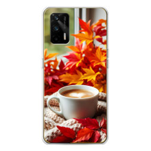 Чехол с уникальным дизайном «Осень с кофе» для Realme GT 5G