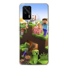 Чехлы для Realme GT 5G (Персонажи Майн Крафт) – Майн-крафт