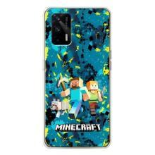 Чехлы для Realme GT 5G (Персонажи Майн Крафт) – Майнкрафт