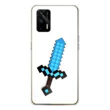 Чехлы для Realme GT 5G (Персонажи Майн Крафт) – Меч