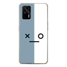 Чохли (ТПУ) (смішні стікери) для Realme GT 5G – Сіро-білий