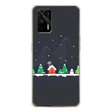 Силіконовий бампер на різдво для Realme GT 5G (Місто зимове)