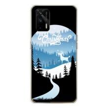 Силіконовий бампер на різдво для Realme GT 5G (Різдвяний Олень)