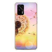 Силіконовий Чохол з кульбабками на Realme GT 5G – Квітка-кульбаба