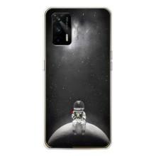 Силиконовый Чехол с принтом "Космонавты" на Realme GT 5G – Космонавт романтик