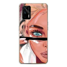 Силіконовый Чохол на Realme GT 5G з картинкой Модных девушек – Дівчина та вії