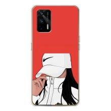 Силіконовый Чохол на Realme GT 5G з картинкой Модных девушек – Дівчина Nike