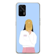Силіконовый Чохол на Realme GT 5G з картинкой Модных девушек – Жовта кепка