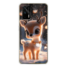 Яркий чехол для Realme GT 5G с Зимними Оленятами – Оленёнок