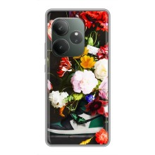 Брендновые Чехлы для Realme GT 6 - (PREMIUMPrint) (Nike цветы)