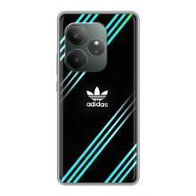 Чехлы Адидас для Realme GT 6 (AlphaPrint) (Адидас с полосами)