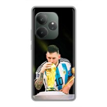 Чехлы для Realme GT 6 (Leo чемпион) (AlphaPrint) (Кубок Месси)