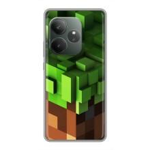 Чехол Майнкрафт на Realme GT 6 (AlphaPrint) Minecraft (текстура Майнкрафт)