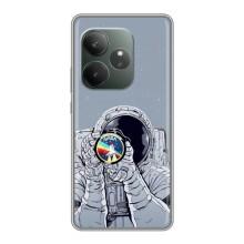 Чехол NASA для Realme GT 6 (AlphaPrint) (Космонавт фото)