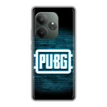 Чехол PUBG для Реалми ДжиТи 6 (AlphaPrint) (Лого PUBG)