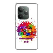 Чехол Амонг Ас для Realme GT 6 (AlphaPrint) (Яркий АмонгАс)
