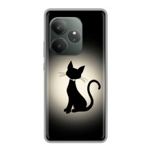 Чехол с принтом для Realme GT 6 (AlphaPrint) Модные коты – Силуэт котика