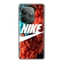 Чехол для Realme GT 6 - с принтом Найк (AlphaPrint) (Дымчатый найк)