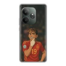 Чехол с футболистом Ламин Ямаль Realme GT 6 (Ямаль аниме)