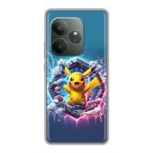 Чохол з Пікачу на Realme GT 6 – Лого Пікачу