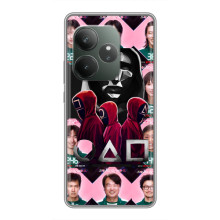 Чехол Гра в кальмара для Realme GT 6 – Персонажи игры кальмара