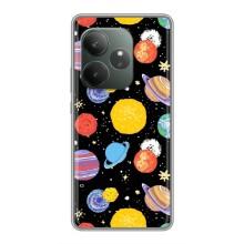 Космические Чехлы для Реалми ДжиТи 6 (VPrint) (Рисованные планеты)