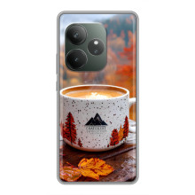 Чохол з унікальним дизайном 'Осінь з кавою' для Realme GT 6 – Кава на природі