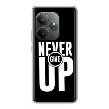 Силиконовый Чехол на Realme GT 6 с картинкой Nike (Never Give UP)