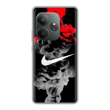 Силиконовый Чехол на Realme GT 6 с картинкой Nike (Nike дым)