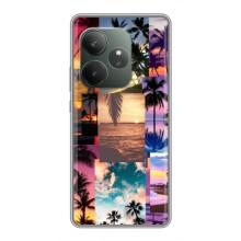 Силиконовый чехол с КАРТИНКАМИ лето для Realme GT 6 (AlphaPrint) (Летний отпуск)