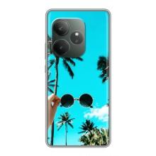 Силиконовый чехол с КАРТИНКАМИ лето для Realme GT 6 (AlphaPrint) (Взгляд лето)