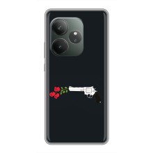 Чехлы (ART) Цветы на Realme GT 6T (VPrint) (Неожиданные цветы)