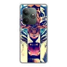 Чохли з зображенням різних тварин на Realme GT 6T (Яскравий Тигр)