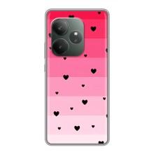 Чохли з тематикою "Маленькі Сердчеки" на Realme GT 6T (Чорні сердечка)