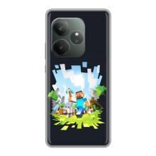 Чехол Майнкрафт на Realme GT 6T (AlphaPrint) Minecraft