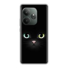 Чехол на тематику: Коты для Realme GT 6T – Черный Котик