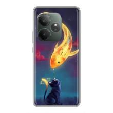 Чехол на тематику: Коты для Realme GT 6T – Встреча