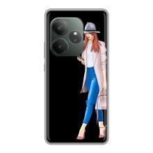 Чехол с картинкой Модные Девчонки Realme GT 6T – Девушка со смартфоном