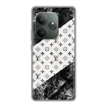 Чехол Стиль Louis Vuitton на Realme GT 6T (LV на белом)