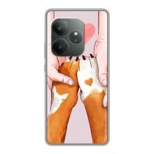 Чехол (ТПУ) Милые собачки для Realme GT 6T – Любовь к собакам
