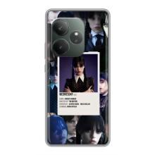 Чехлы Венсдей на Realme GT 6T Уэнсдей (AlphaPrint) (коллаж Уэнздей)
